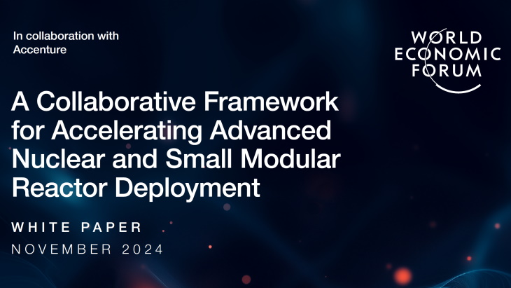 Foro Económico Mundial. SMR y otras tecnologías avanzadas.